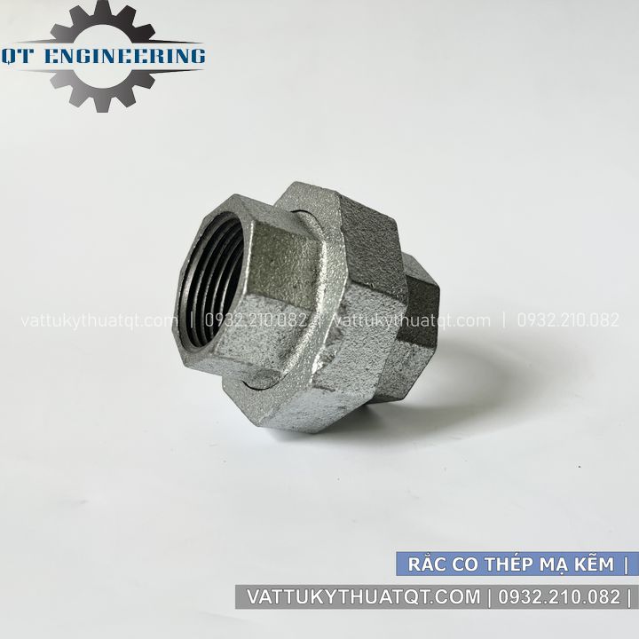 Rắc co thép mạ kẽm | ren phi 21-90mm | vattukythuatqt.com