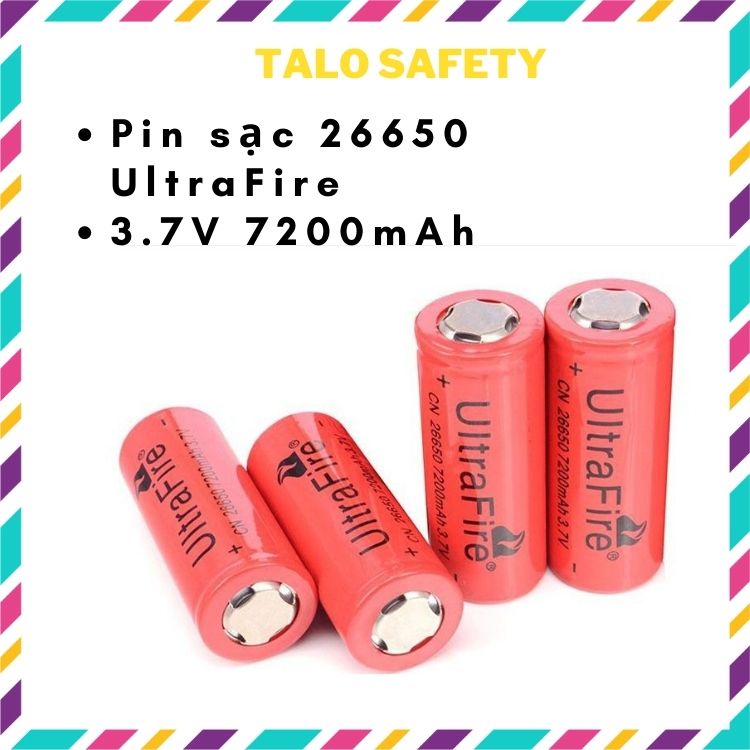 Pin sạc utralfire 26650 3.7v 7200mah