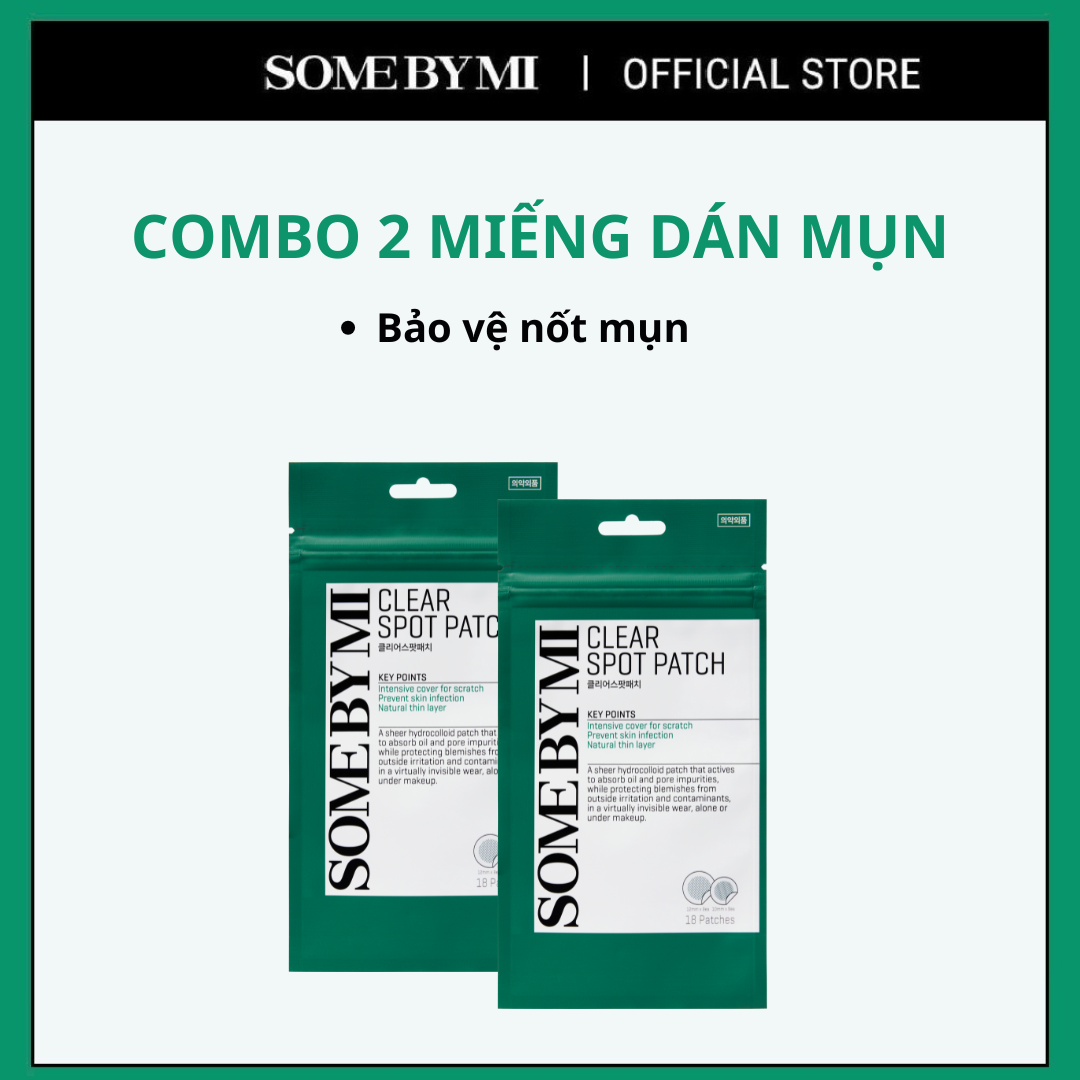  Combo 2 Miếng dán mụn Some By Mi Clear Spot Patch 36 miếng mỏng nhẹ + siêu bám dính + mờ thâm 