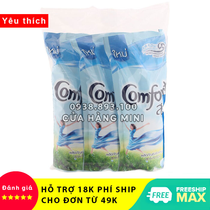 Combo 3 túi nước xả vải comfort thái lan hương ban mai 500ml