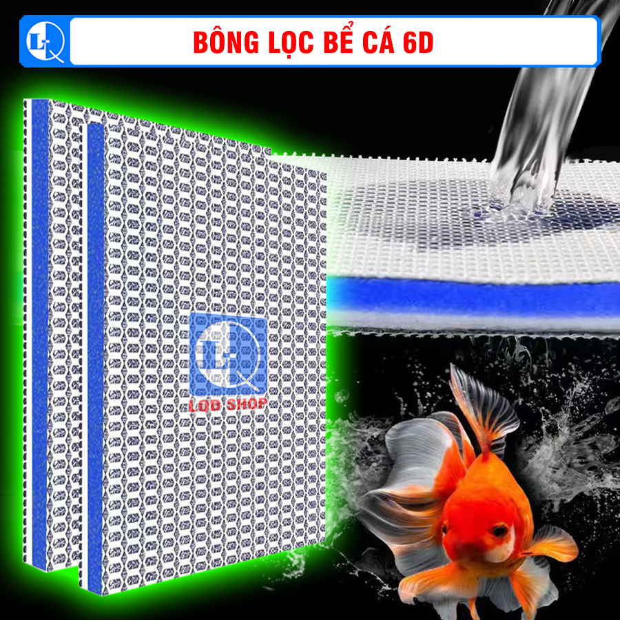 Bông lọc nước bể cá 6D | bông lọc cao cấp cho bể cá cảnh, bể thủy sinh