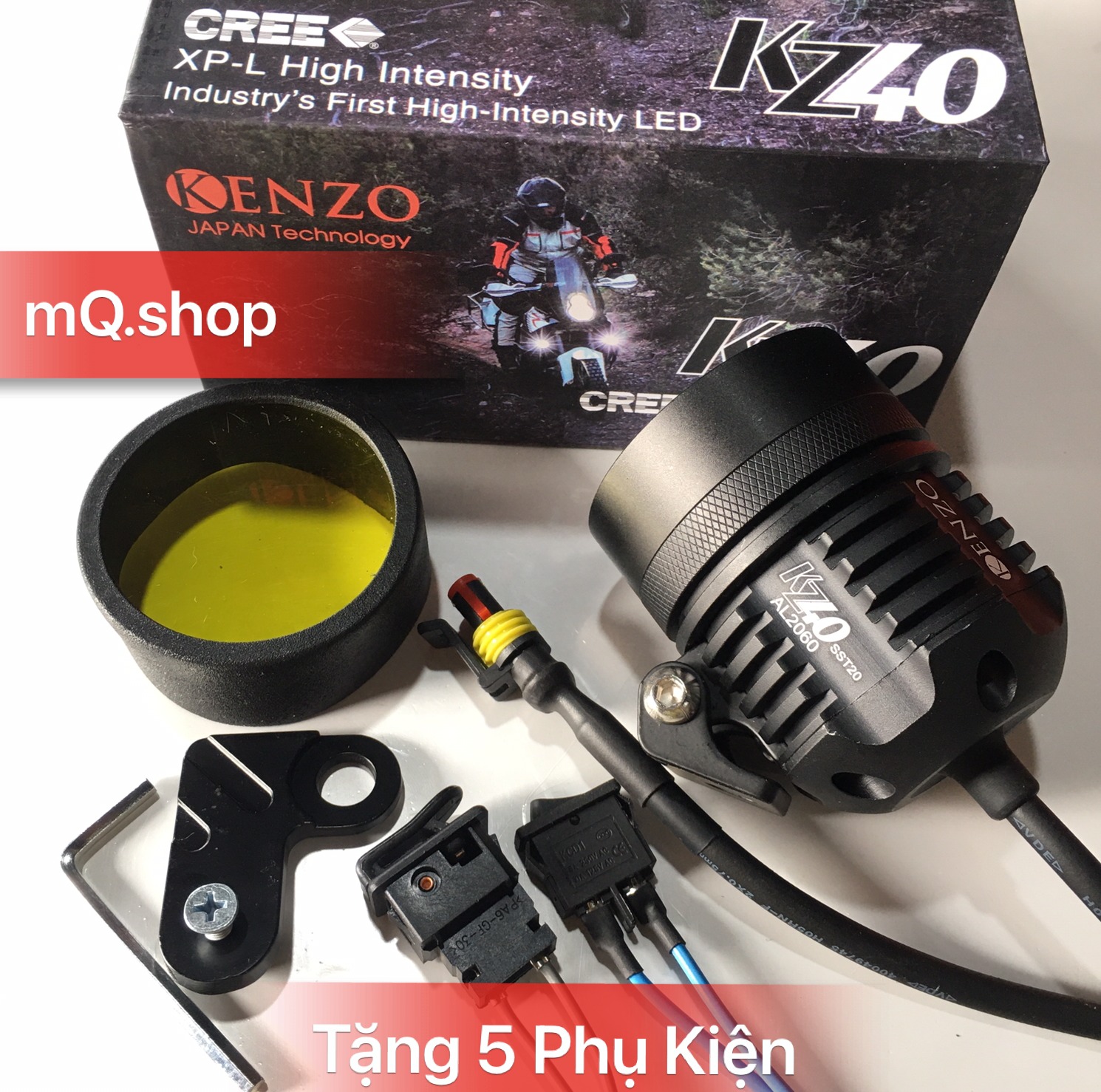 ĐÈN TRỢ SÁNG KZ40 CHIP LED SST20 CAO CẤP 40W SÁNG MẠNH + BẢO HÀNH 12 THÁNG LỖI ĐỔI MỚI + PHỤ KIỆN