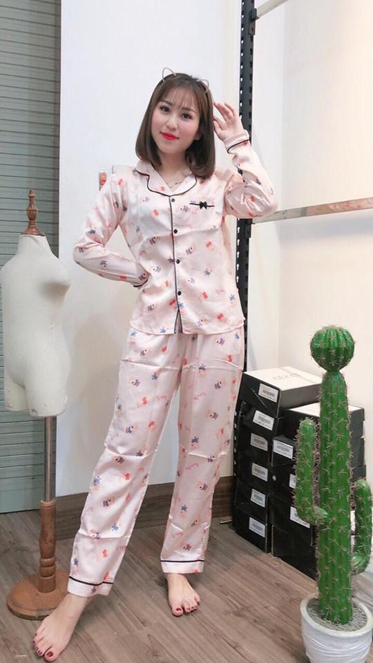 Bộ pizama lụa cao cấp