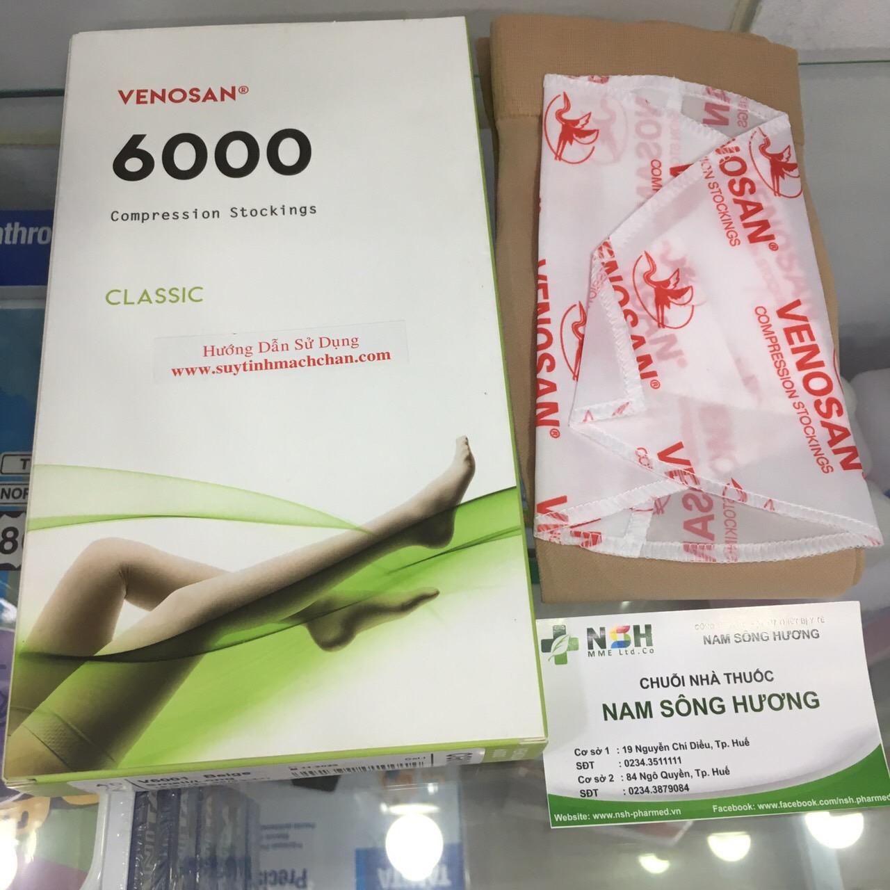 [HÀNG HÃNG] Vớ đùi y khoa tất áp lực y khoa điều tri suy giãn tĩnh mạch đùi VENOSAN 6000 Thụy Sĩ đủ size xs s m l
