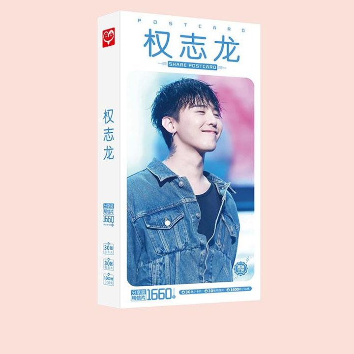 Postcard GDragon bigbang 900 ảnh hộp ảnh bộ ảnh có ảnh dán sticker lomo bưu thiếp