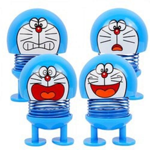 Thú nhún emoji lò xo mèo Doraemon biểu cảm nhiều gương mặt (mẫu ngẫu nhiên)