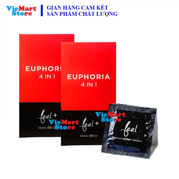 [HCM]Bộ 2 Hộp Bao cao su Feel 4 in 1 ( Hộp 12bcs) Cho Chàng Phượt Dài Lâu Hơn.