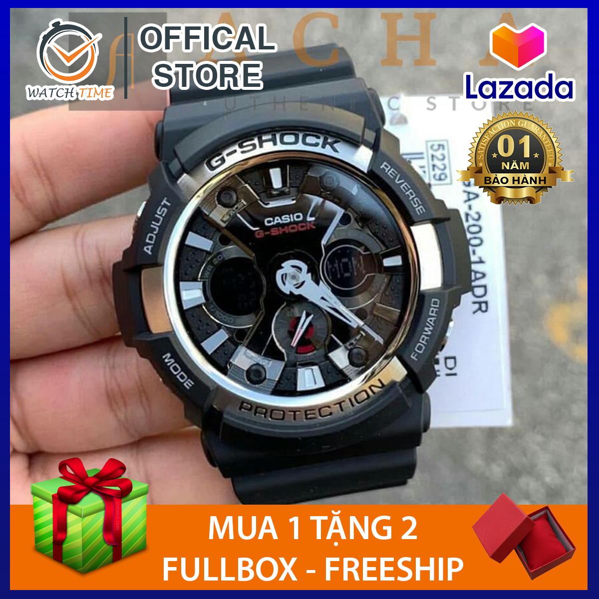 Đồng hồ Casio G-Shock GA-200 Đen | Thể thao, Năng động - Bảo hành dài hạn