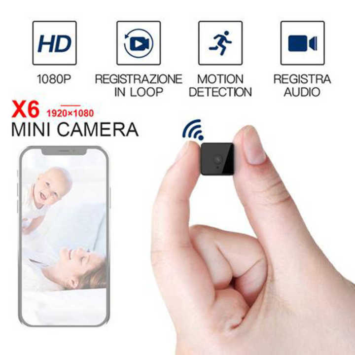 Camera WiFi Camera Mini X6 HD 1080P Siêu Nhỏ Cảm Biến Chuyển Động Ban Đêm Camera Không Dây An Ninh Hồng Ngoại Pin Khủng Kết Nối Wifi Từ Xa Qua Điện Thoại Hình Ảnh Rõ Ràng Tươi Sáng Và Chịu Được Nhiệt Độ Cao