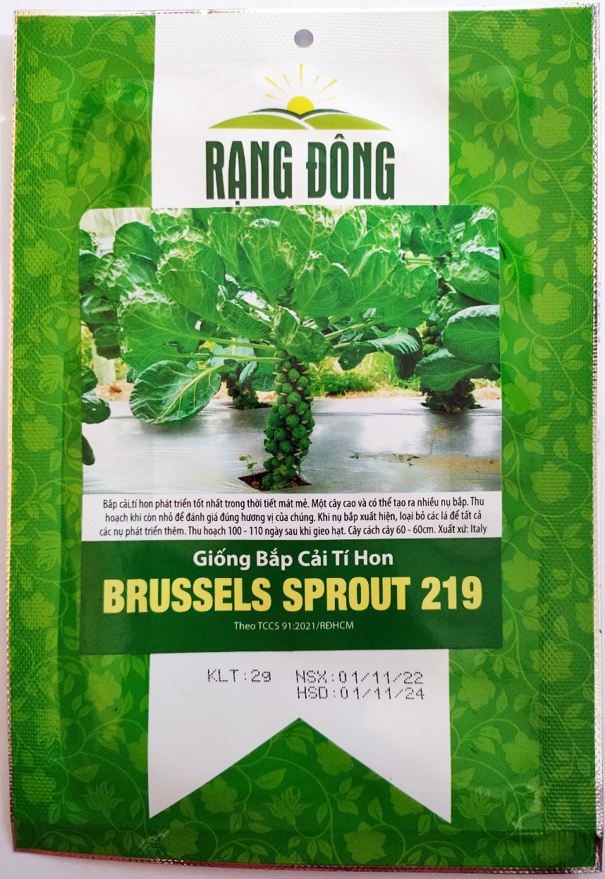 Hạt giống Bắp cải tí hon Rạng Đông Brussels Sprout 219