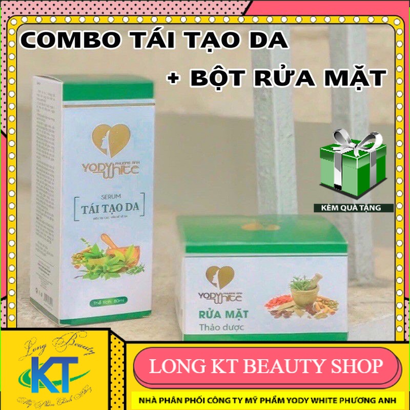 [Hàng công ty + Kèm quà tặng] Combo bộ đôi Bộ tái tạo da Yody White Phương Anh làm sạch mụn nám tàn nhang