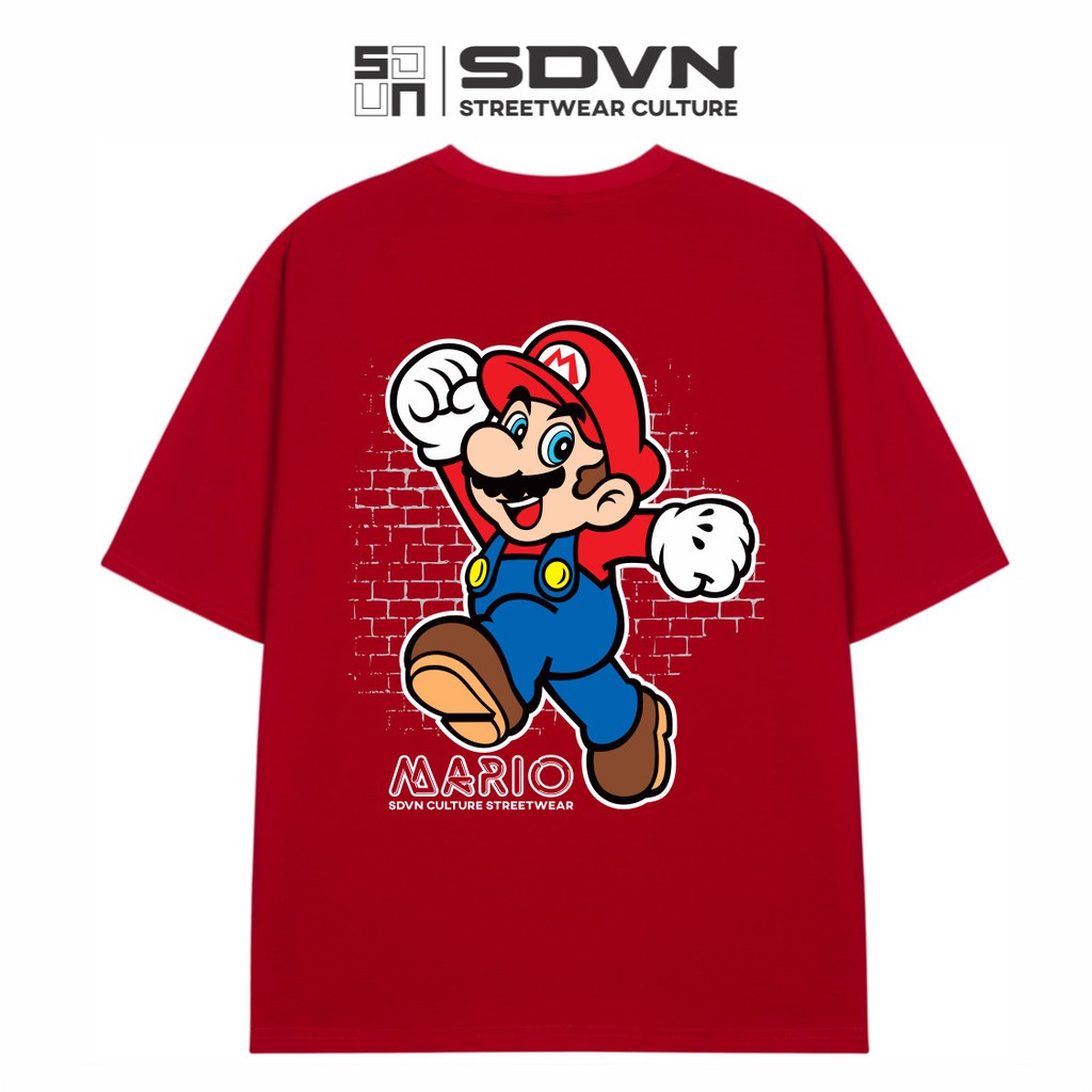 Áo thun cotton unisex sdvn mario