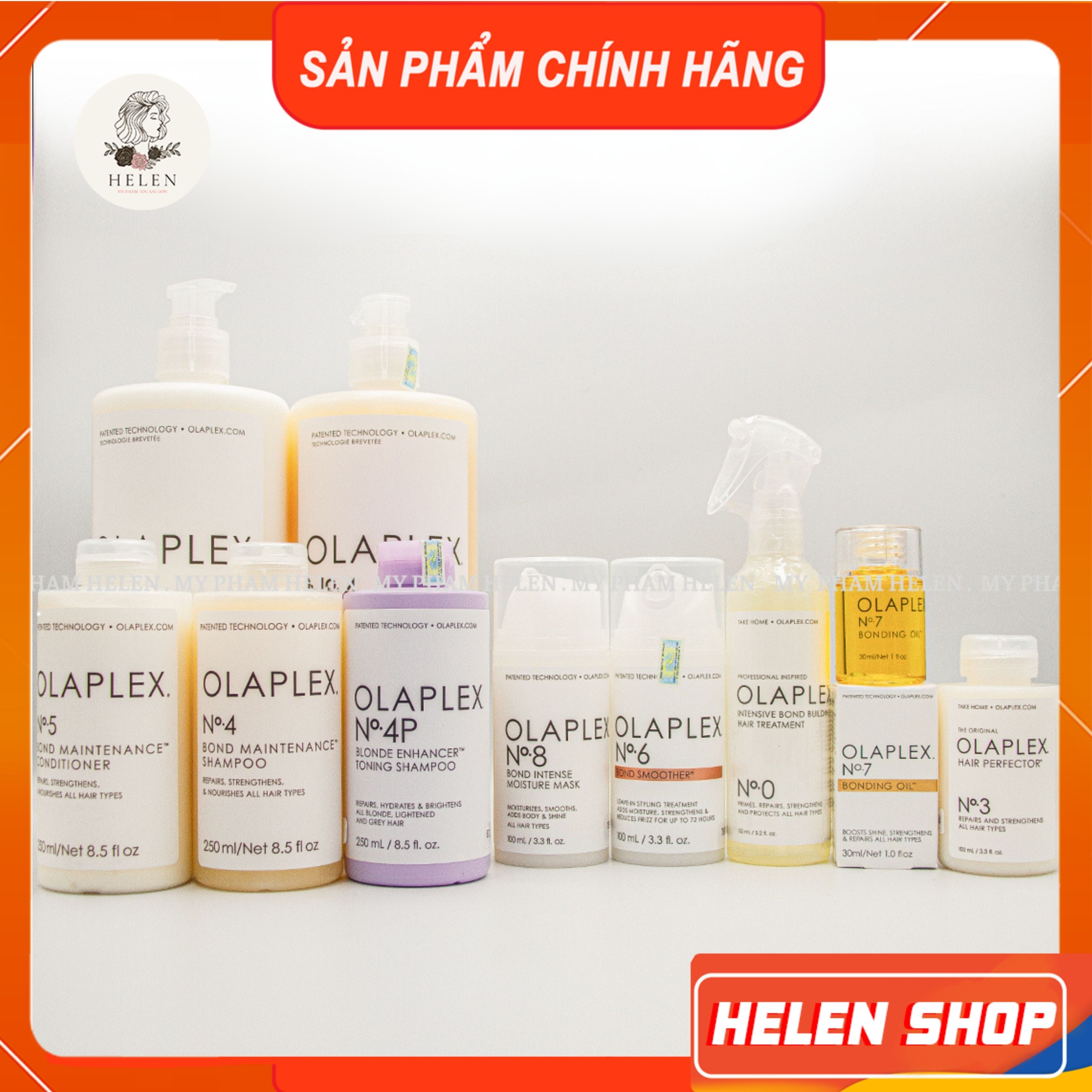 OLAPLEX Dầu Gội Xả, Kem Xả Khô, Ủ Tóc Olaplex Phục Hồi Tóc Hư Tổn, Cấp Ẩm, Chống Xơ Rối, Vểnh Xù, Ngăn Rụng Tóc, Olaplex Kích Mọc Tóc