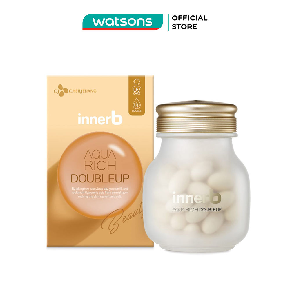 Thực Phẩm Bảo Vệ Sức Khỏe InnerB Aqua Rich Double Up Cấp Nước 42g (70 Viên x 600mg)