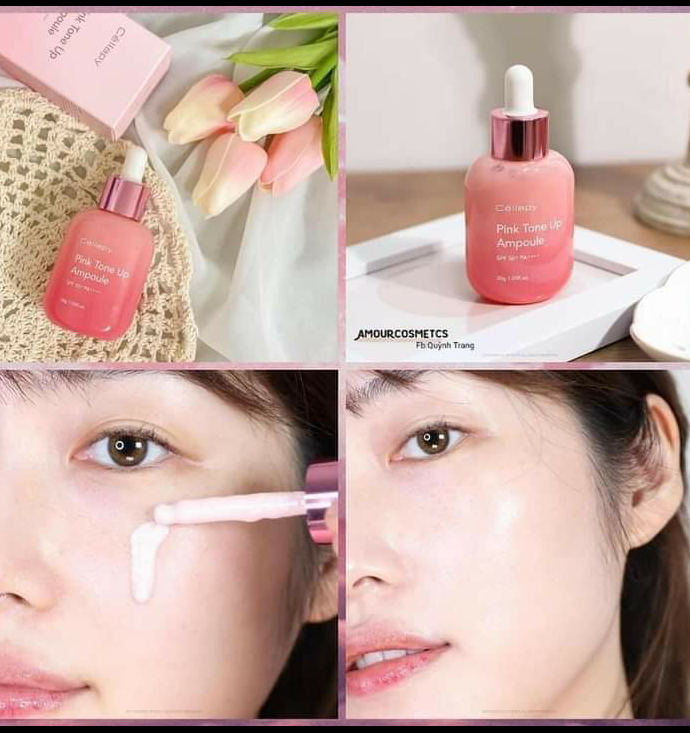 CELLAPY PINK TONE UP AMPOULE- Serum Dưỡng trắng hồng, Chống nắng, Nâng tone
