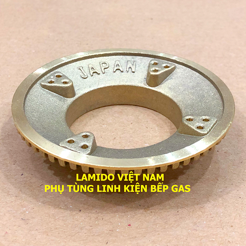 Đầu đốt bếp gas sen đồng 43 - 78mm chữ japan l mâm chia lửa bếp ga - -