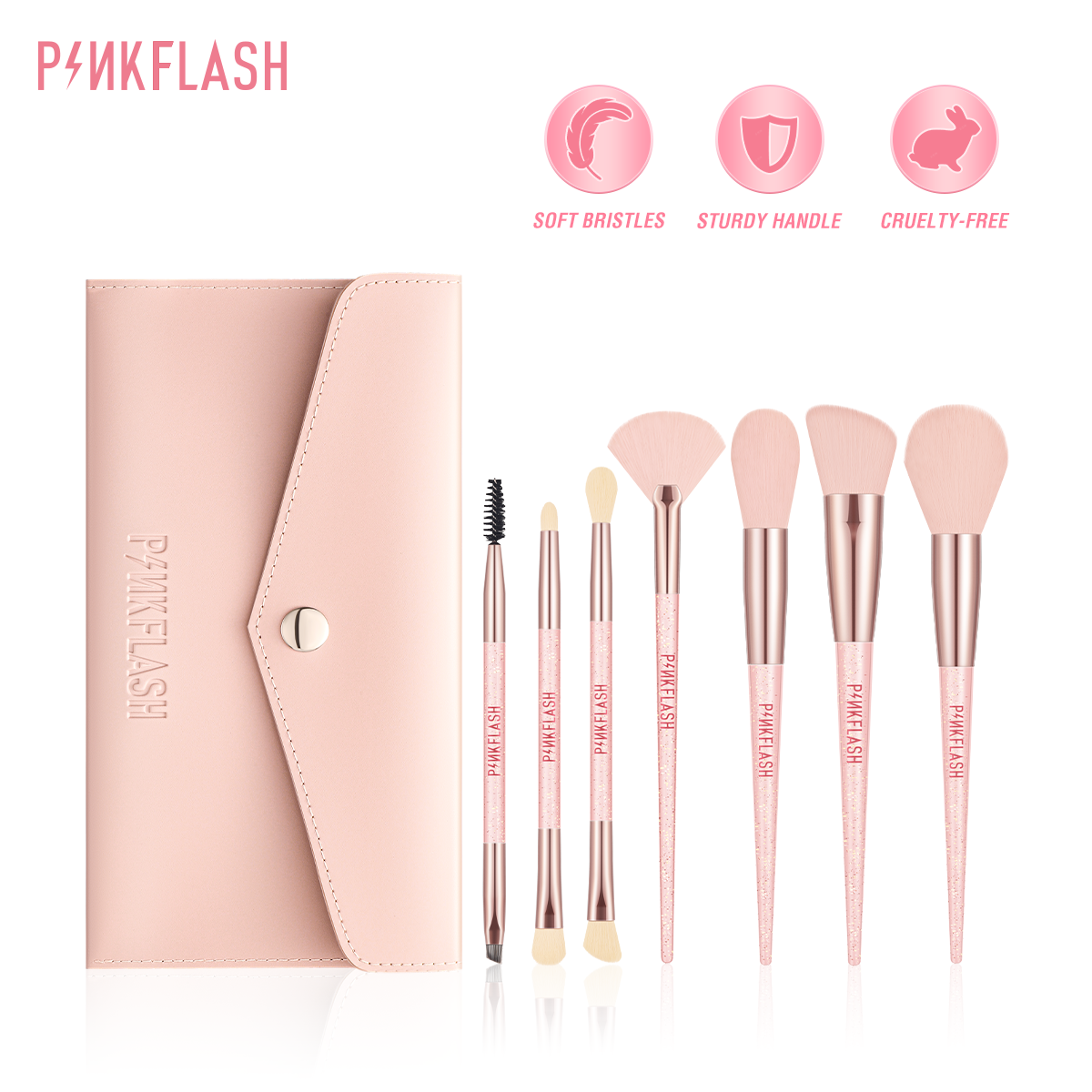 PINKFLASH trang điểm Bộ cọ trang điểm Fairy Wand Dụng cụ trang điểm cọ làm đẹp Đa công dụng