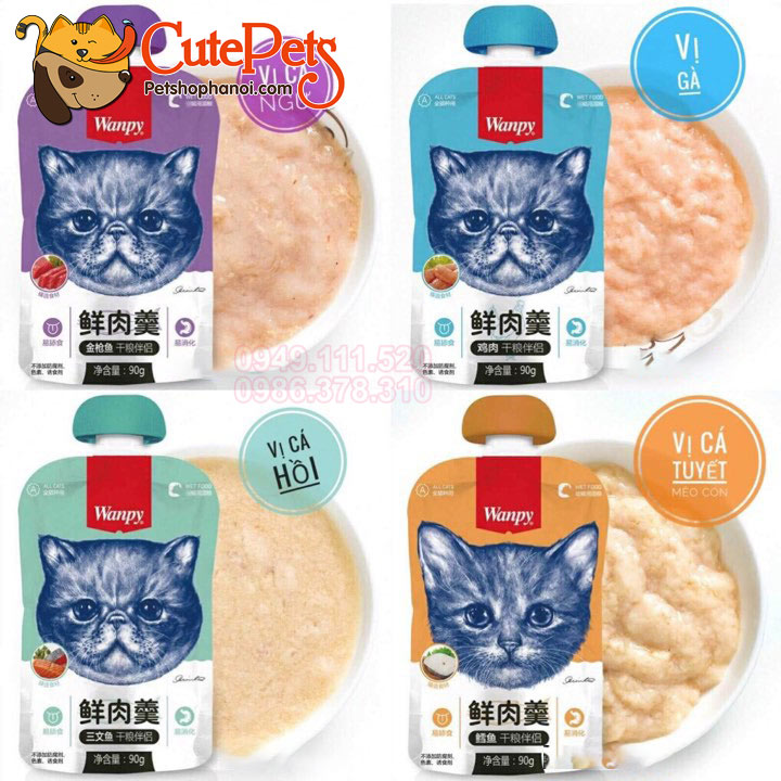 Súp thưởng Wanpy 90g dành cho mèo - Phụ kiện thú cưng Hà Nội