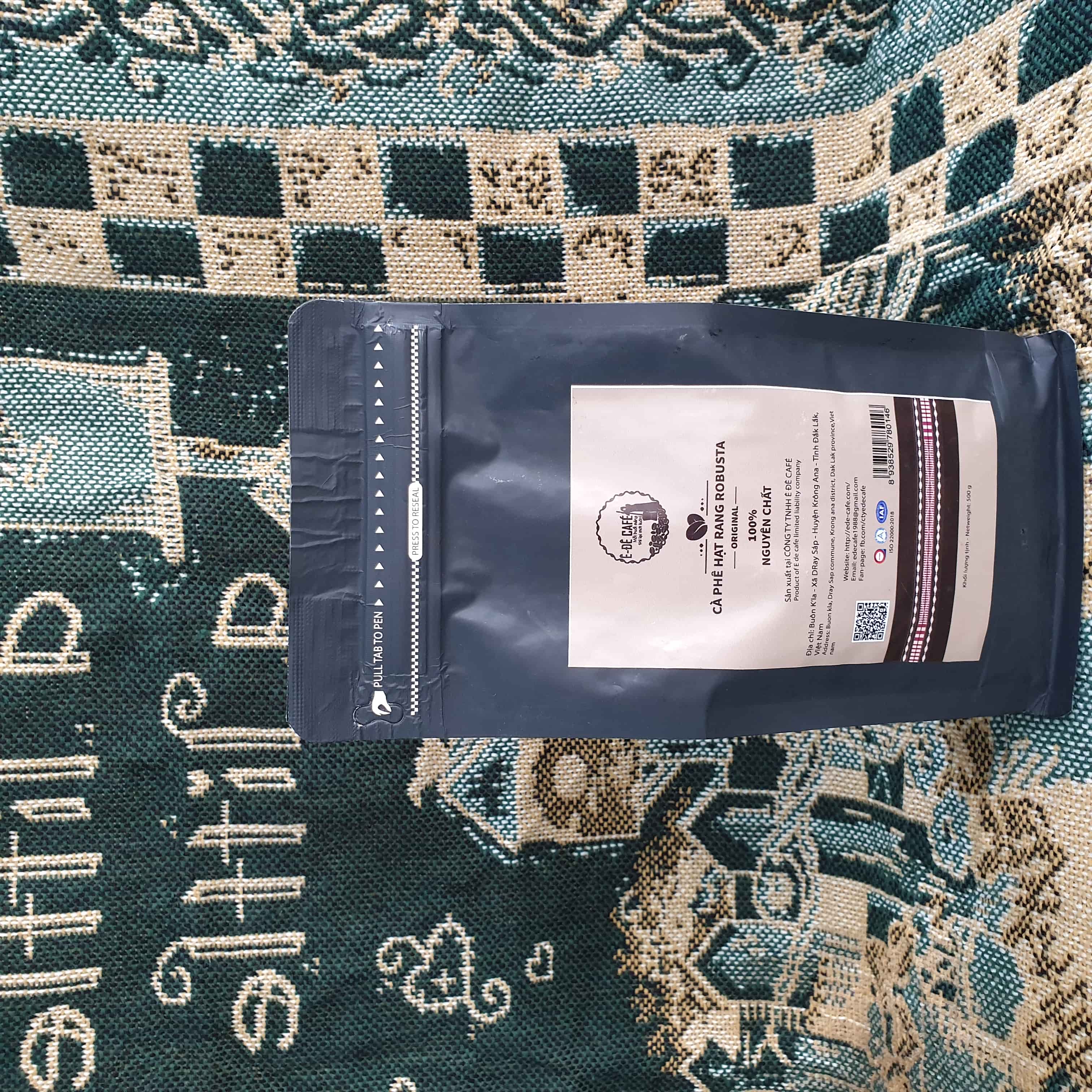 Cà phê hạt rang robusta nguyên chất 100% thương hiệu ê đê cafe