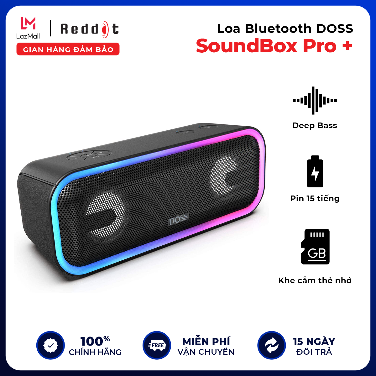 Loa Bluetooth DOSS SoundBox Pro + - Hàng Chính Hãng - Reddot Mall