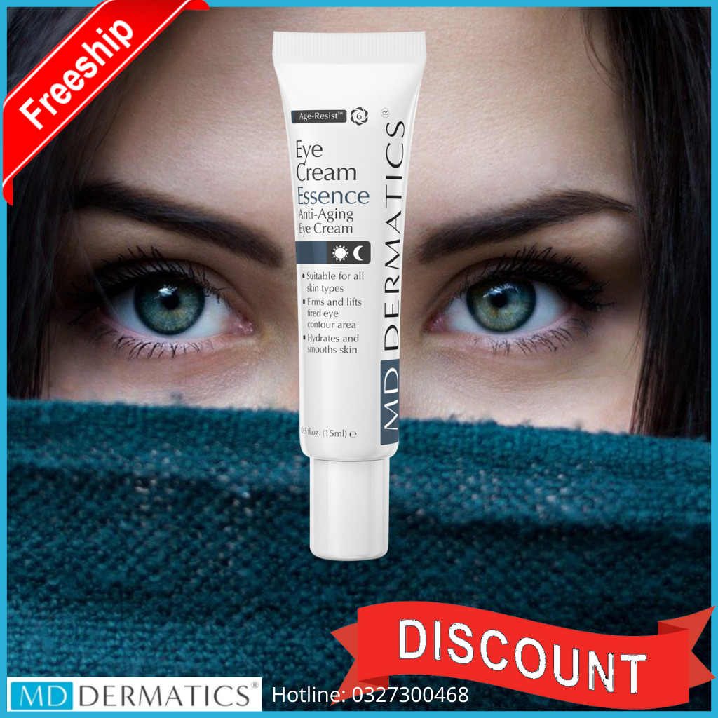 Eye Cream Essence Kem Chống Lão Hóa Vùng Mắt. Mỹ phẩm MD Dermatics chính hãng phân phối bởi MDD Vietnam - Hsd mới 2026. Cam kết đổi trả sau 7 ngày