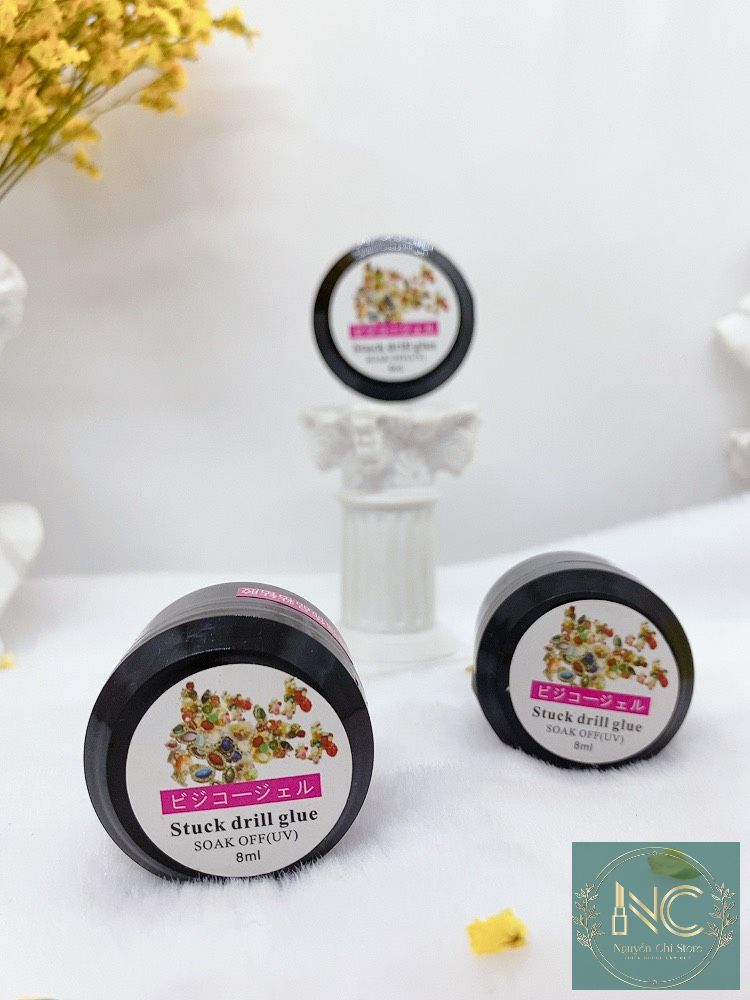 Keo dán móng tay gel UV trong suốt siêu dính 8ml