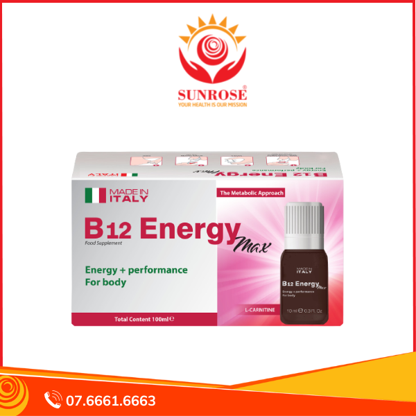 B12 energy max - Đạm uống cung cấp năng lượng chuẩn Italy phục hồi năng lượng cho cơ thể