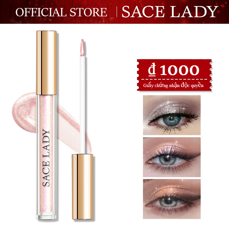 Sace lady phấn mắt lấp lánh dạng lỏng trang điểm siêu lấp lánh lắc chân nữ bền mịn sắc tố kim loại phấn mắt