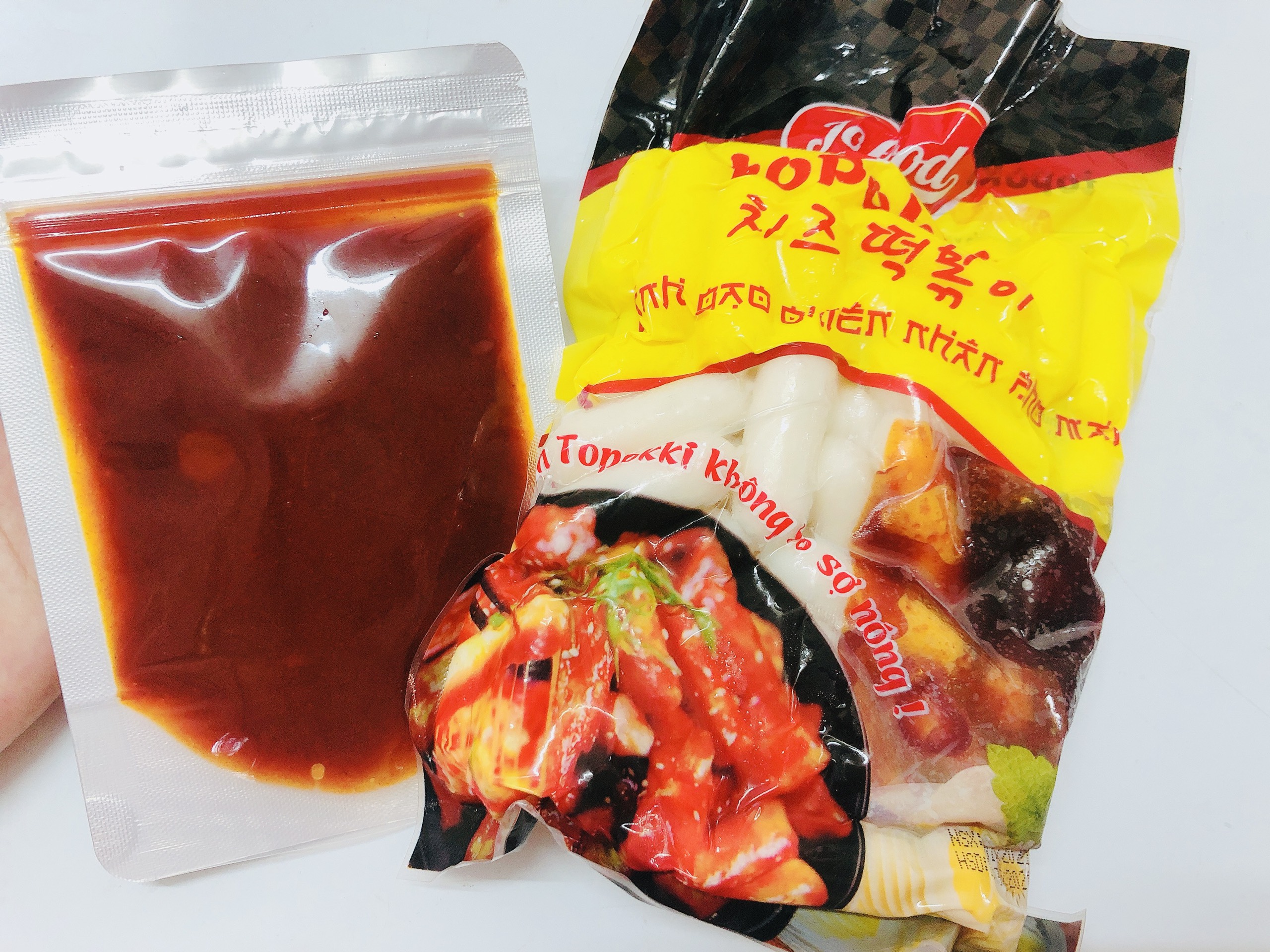combo 500g bánh gạo nhân phô mai Jofood kèm 100g sốt tương ớt Hàn Quốc_minhnhatfood