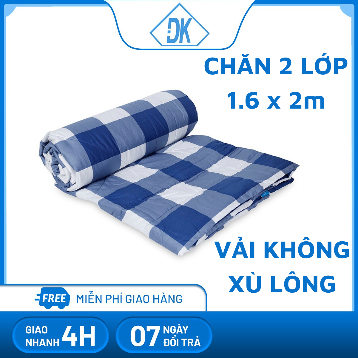 Chăn cotton chần gòn mịn mát 160x200cm Đăng Khoa 79  - Chăn ngủ - mền cotton - chăn mền - chan ngu - chan men