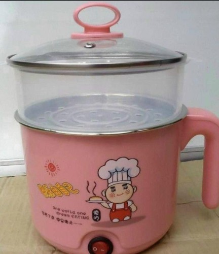 Ca nấu mì siêu tốc nồi nấu đa năng mini siêu tốc 18cm - Ca điện nấu mì kiêm nồi lẩu mini kiêm nồi nẩu kèm đa năng siêu tiện lợi 1.8L Kèm vỉ hấp trứng nồi lẩu điện mini ca mì siêu tốc Tmark