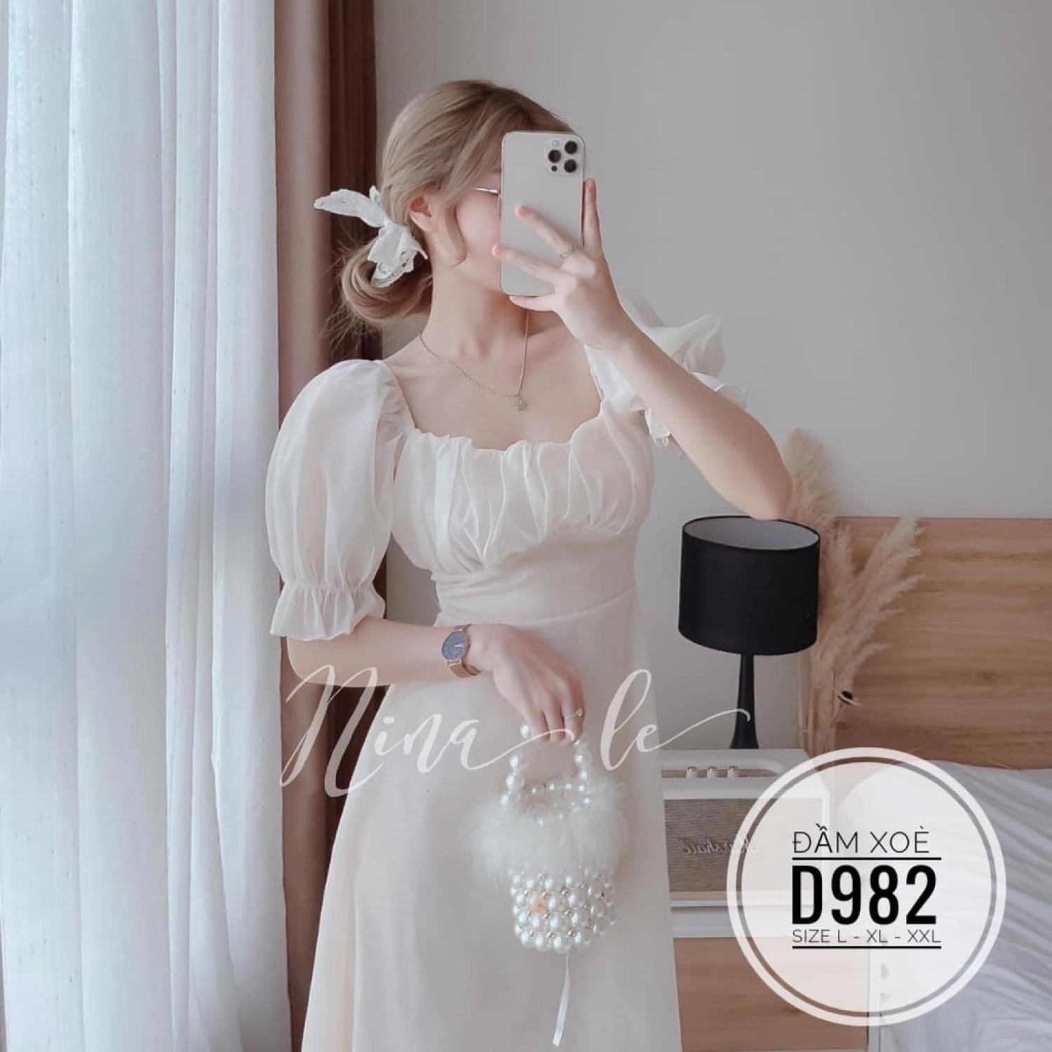 Siêu phẩm bigsize minstore.vn đầm xoè d982 chất voan