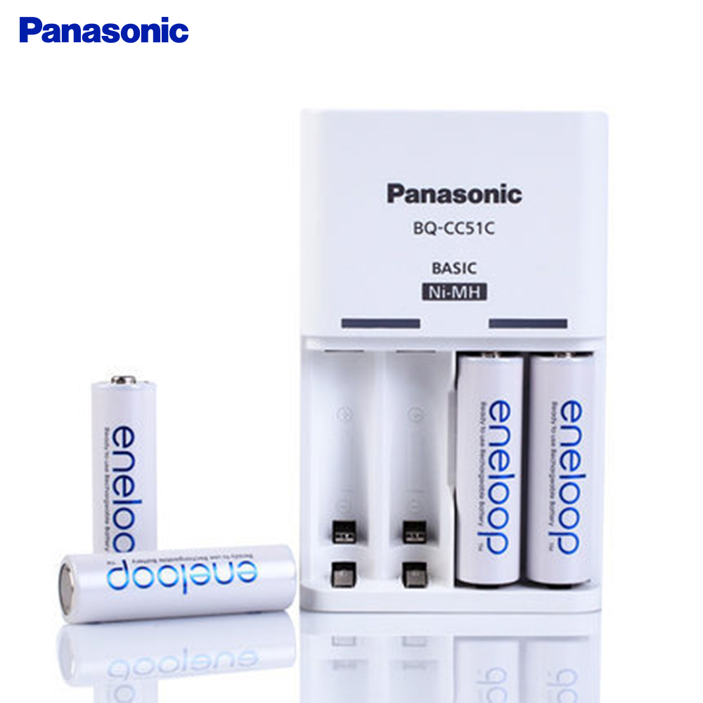 Bộ sạc kèm 4 pin aa panasonic eneloop 1900mah bq-cc51c basic