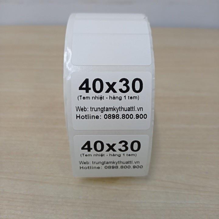 ▽∏☁ Tem trà sữa 40x30mm ( tem cuộn nhiệt)