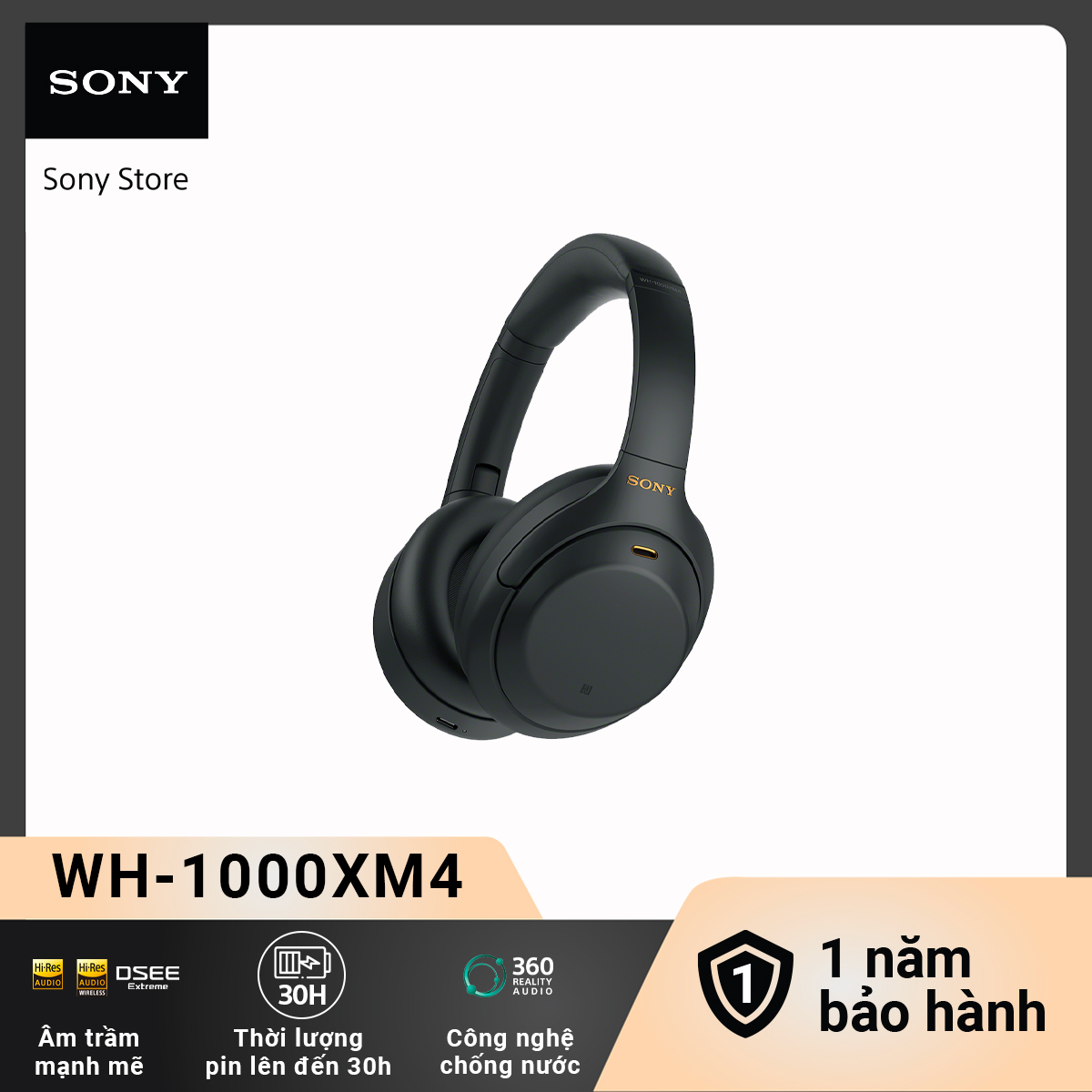 Tai nghe không dây có công nghệ chống ồn Sony WH1000XM4