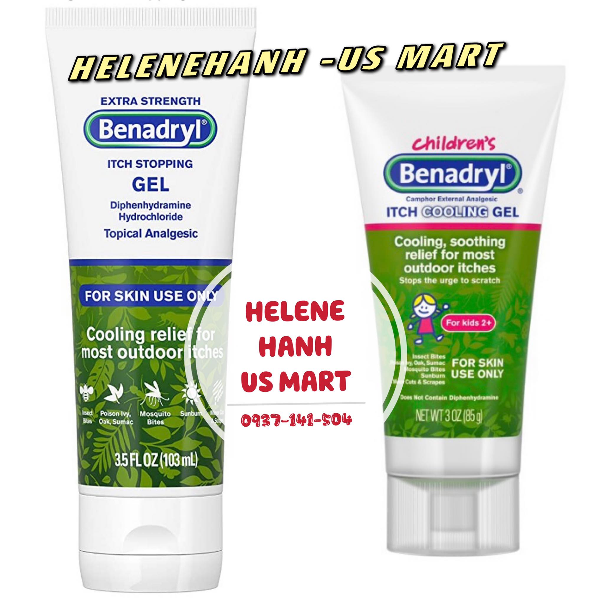 Kem bôi vết côn trùng cắn Benadryl Mỹ