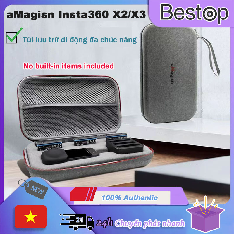 🇻🇳amagisn insta360 x3 bình trữ insta360 one x3 thể thao vũ khí bảo vệ túi lưu trữ di động đa chức năng