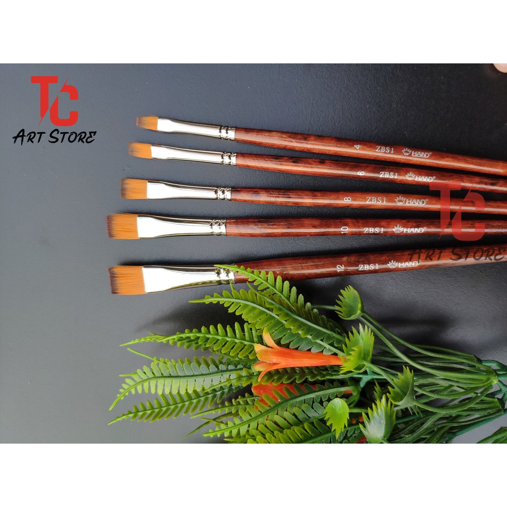 Cọ vẽ đầu dẹp hand zbs1
