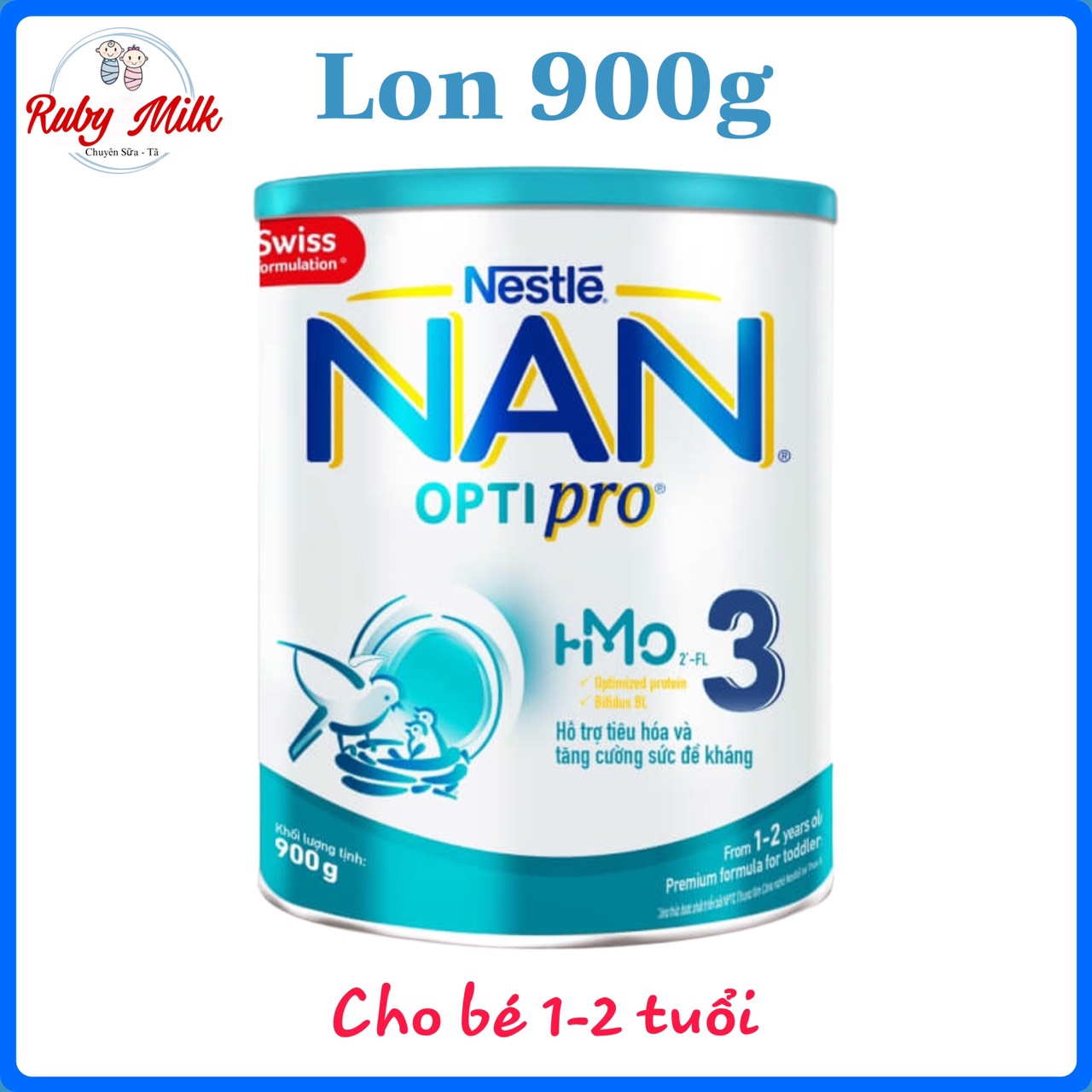 Date 11.2024 Sữa Nan Optipro số 3 Lon 900g Cho bé 1 - 2 Tuổi