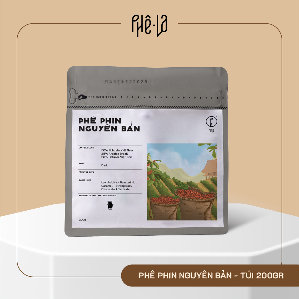 Phê phin nguyên bản - túi 200gr | phê la