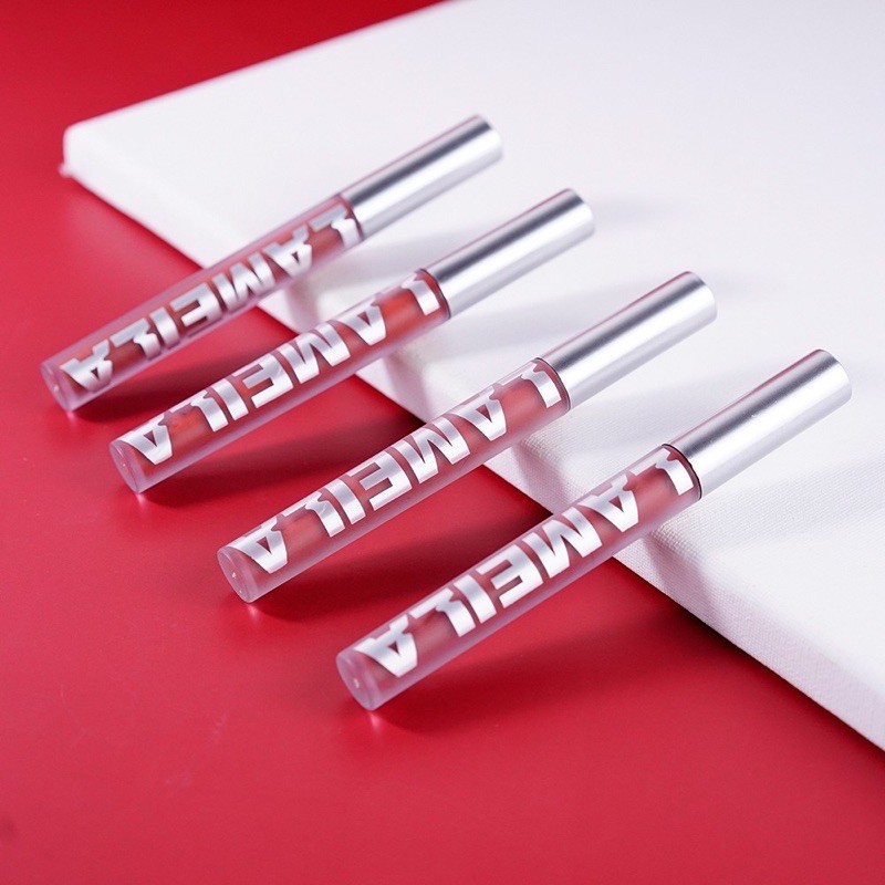 Son Kem Bóng Nhung Lì Tint Lì Lameila Guicami Novo Velvet Lip Glaze Dưỡng Ẩm Chống Thấm Nước Không Phai Nội Địa Trung