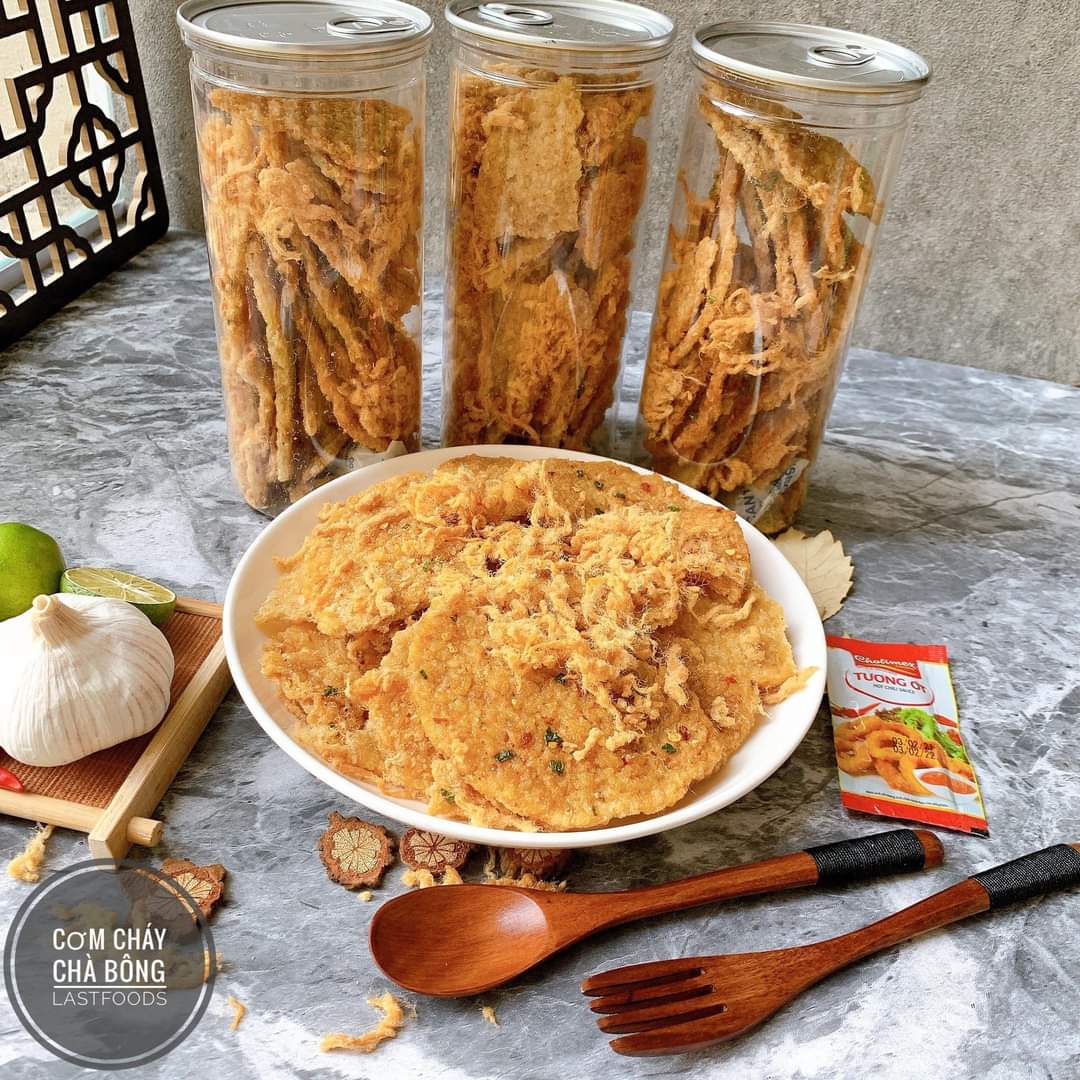 Cơm cháy chà bông gói 300g - cơm cháy giòn rụm siêu ngon- siêu chà bông - tsfood