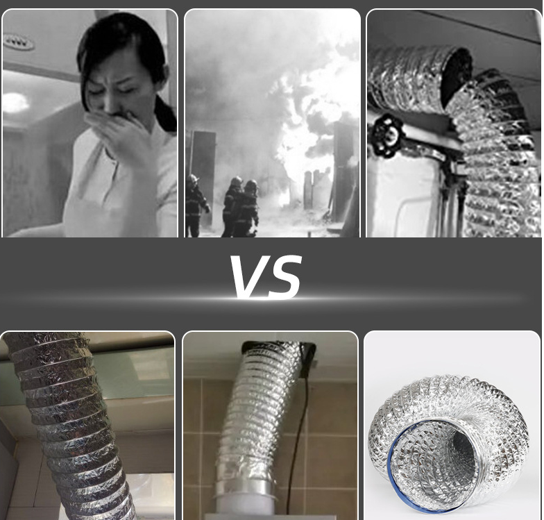 Ống bạc hút mùi,ống bạc thông gió phi 300mm dài 8m ống hút mùi nhà bếp nhà hàng quán ăn