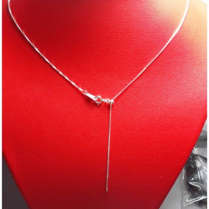 Dây Chuyền Bạc Xỏ đá phong thủy Lu Thống