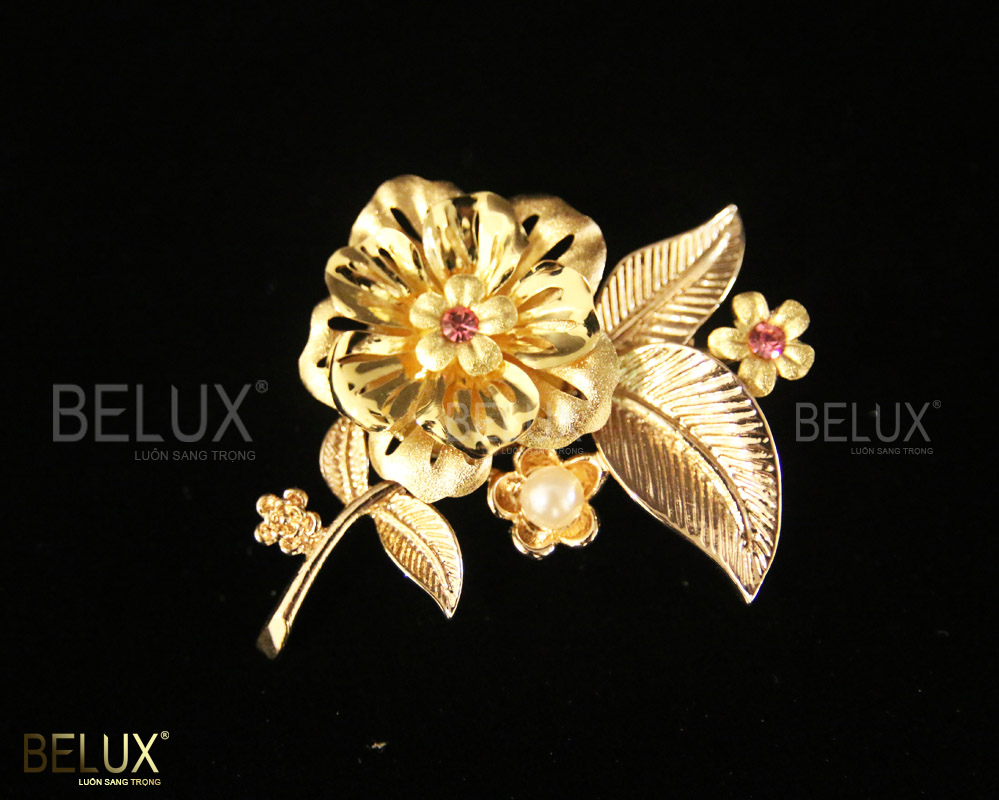Hoa cài áo mạ vàng 24k [HOTDEAL]
