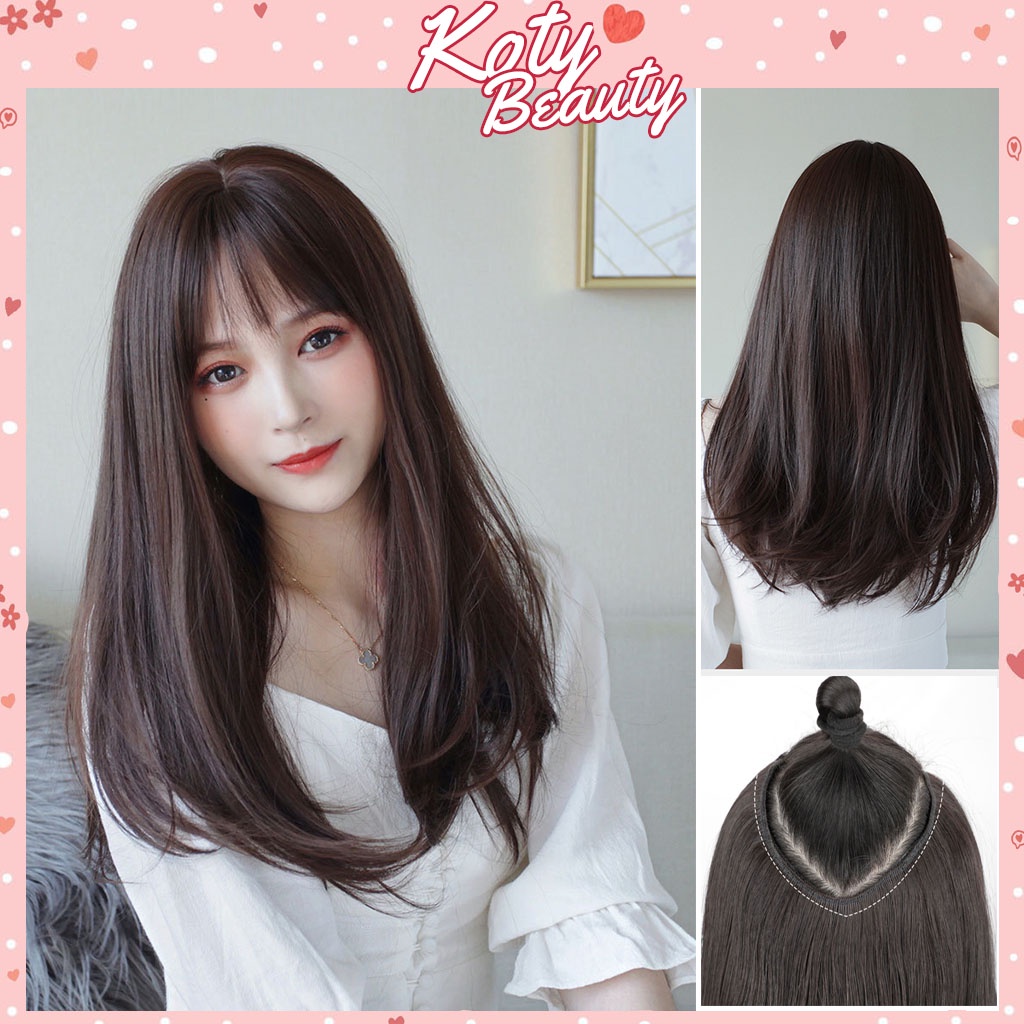 Tóc giả kẹp thẳng cúp dài đẹp cho nữ ❤️KOTY BEAUTY❤️ tóc giả nửa đầu làm dày tóc tự nhiên