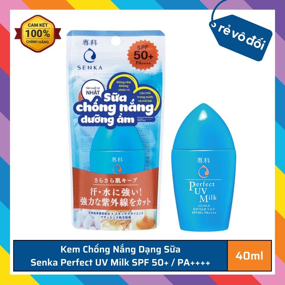 Kem Chống Nắng Dạng Sữa Senka Perfect UV Milk 40ml - Nhật Bản