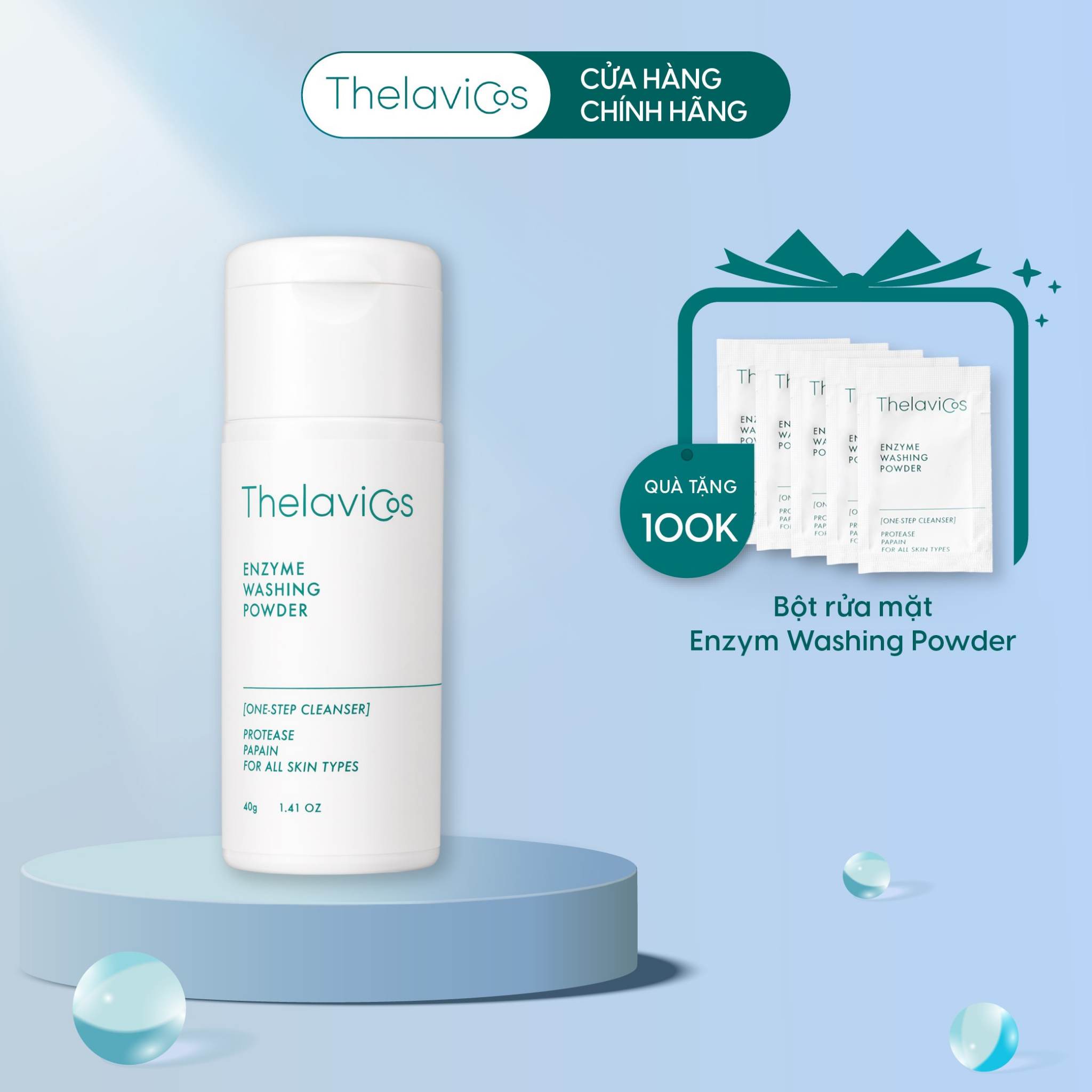 Bột rửa mặt thelavicos enzyme washing powder