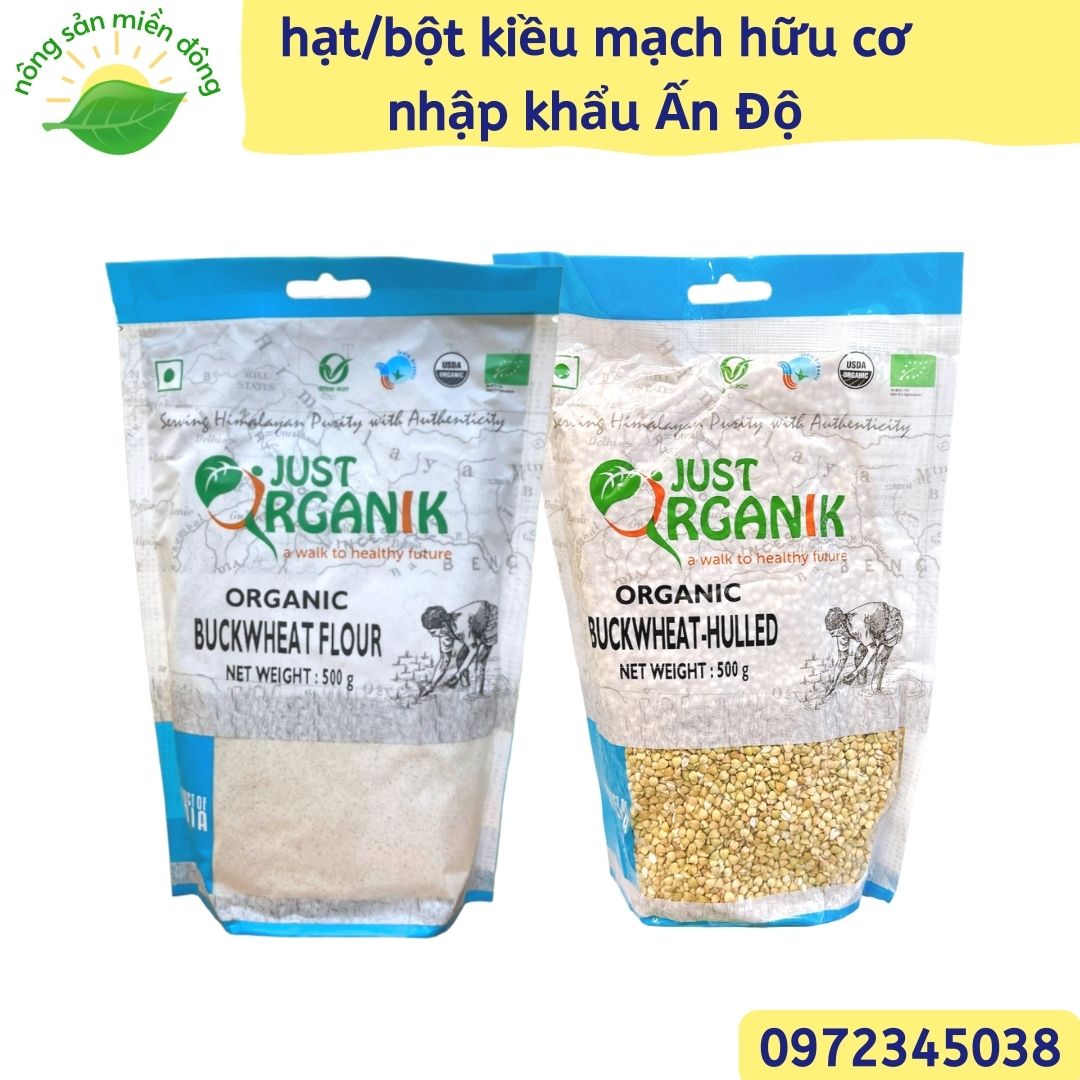 Bột kiều mạch hữu cơ nhập khẩu Ấn Độ 500g Organic Buckwheat Flour