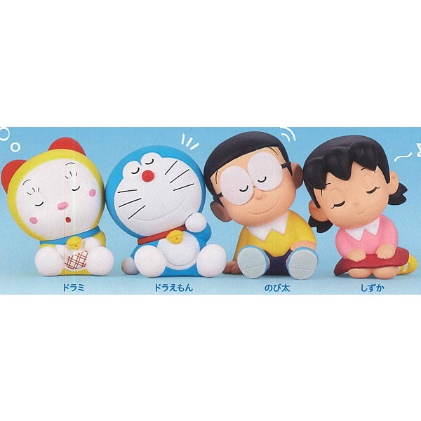 Đồ chơi gacha mô hình doraemon buồn ngủ dựa vào nhau himechan